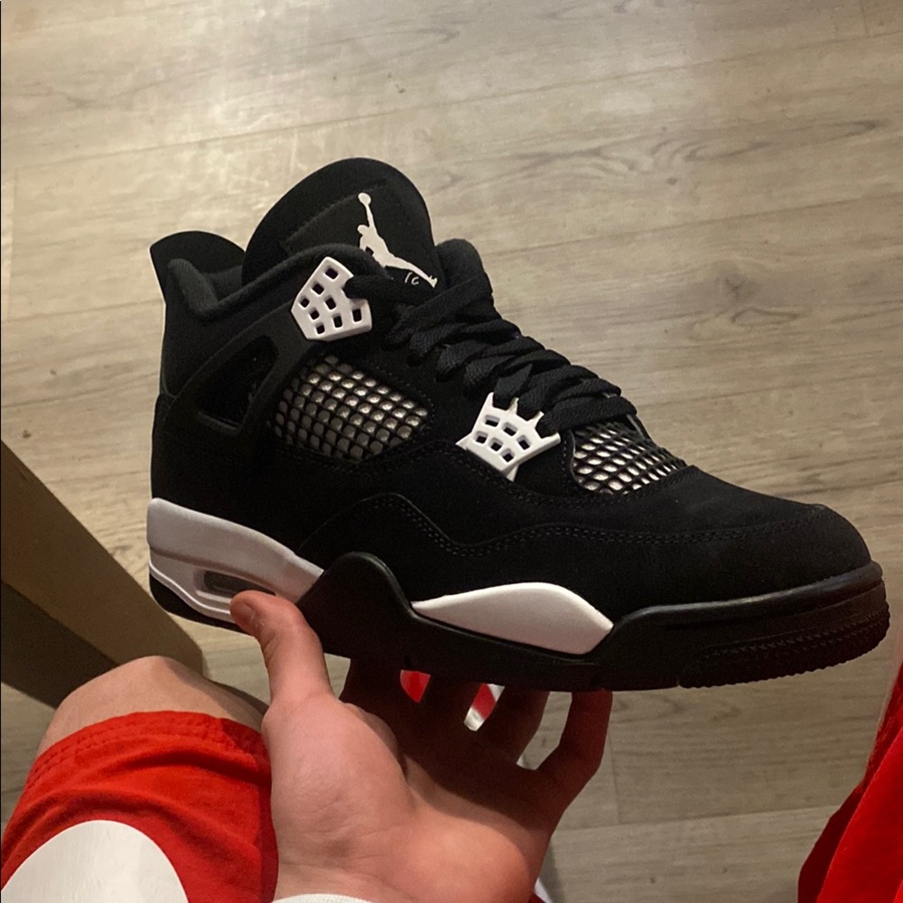 Jordan Black and White High-Top Sneakers with Jumpman Logo - Picture 1 of 1